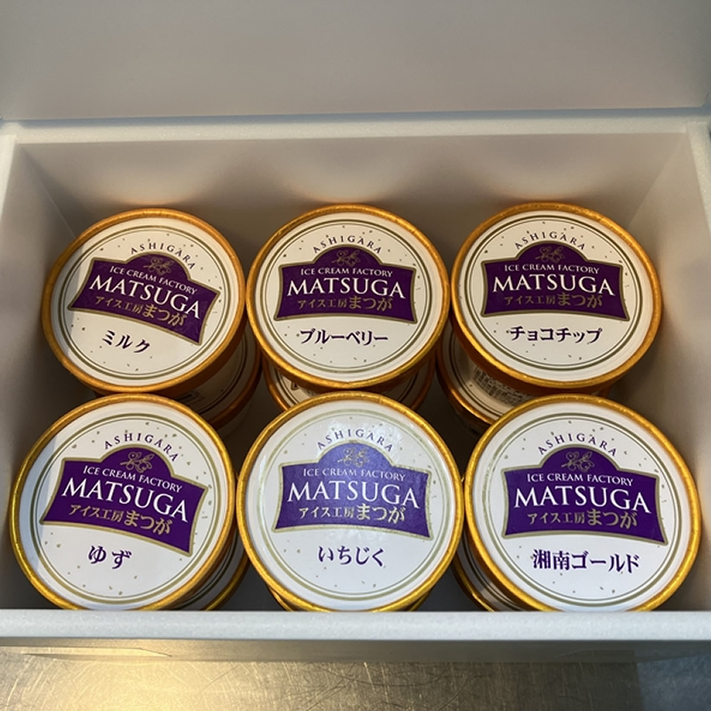 神奈川県南足柄市のふるさと納税 まつが農園アイスクリームギフト12個入り