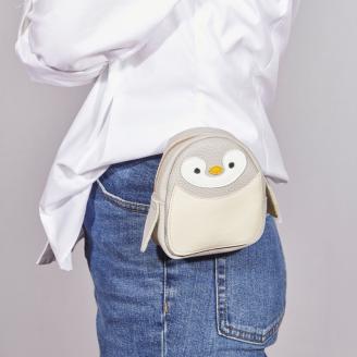 京都府長岡京市のふるさと納税 手作りレザーペンギンポーチ (小) 1個｜カバンやズボンに付けられます [1492]