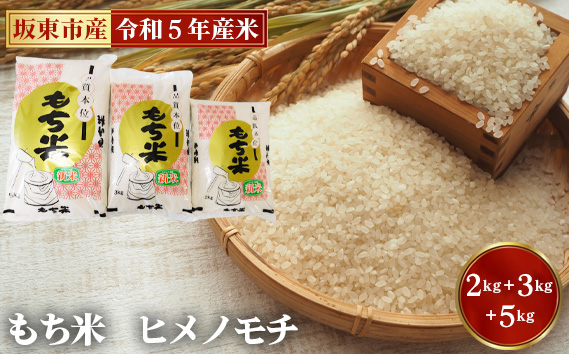 No.483 令和5年 茨城県産 もち米 ヒメノモチ（2kg＋3kg＋5kg