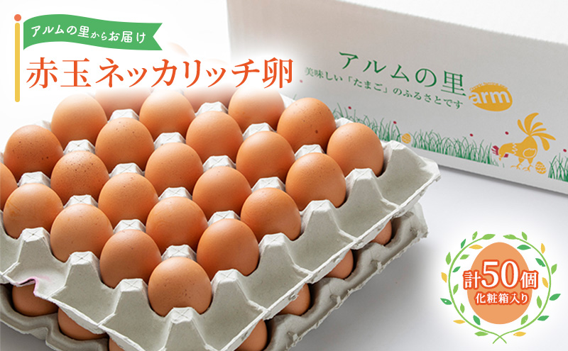 【岡山県赤磐市】卵 赤玉 ネッカリッチ卵 50個入り 鶏卵 たまご