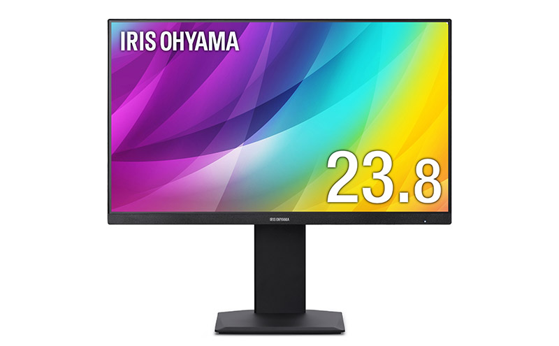 宮城県大河原町のふるさと納税 モニター 23.8インチ 液晶ディスプレイ 液晶モニター 23.8インチ DT-EF233P-B アイリスオーヤマ 画面回転 回転 ピボット ディスプレイ Full HD フルHD FHD 高解像度 スピーカー内蔵 スリムベゼル PCモニター 電化製品 OA機器