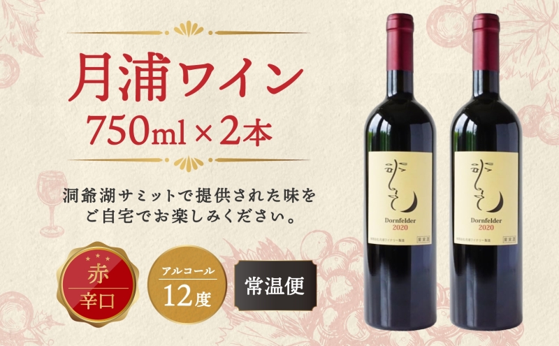 北海道 月浦 ワイン 2本入り - 酒