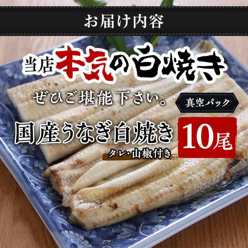 うなぎ 浜名湖 特撰 ウナギ 白焼き 10尾 国産 鰻 浜名湖うなぎ たれ