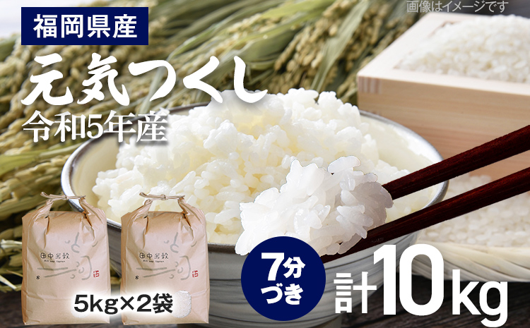 【令和5年産】 福岡県 大木町産 元気つくし 7分づき 10kg  (3～7分付米は玄米10kgより都度精米を行うため、お届け重量は10kg以下となります。詳細はページ内よりご確認ください)　 BC02_7b|株式会社田中米穀