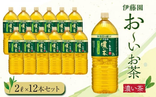 お～いお茶　濃い茶2L　12本セット　［お