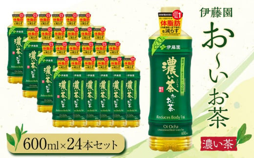 お～いお茶　濃茶600ml　24本セット　