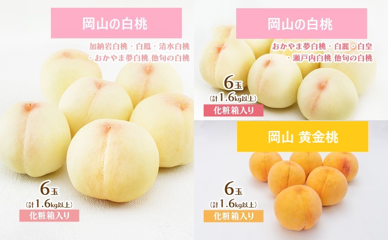 フルーツ 定期便 2025年 先行予約 岡山 の 桃 食べ比べ 定期便 3 フルーツ 定期便 2025年 先行予約 岡山 の 桃 食べ比べ 定期便 3