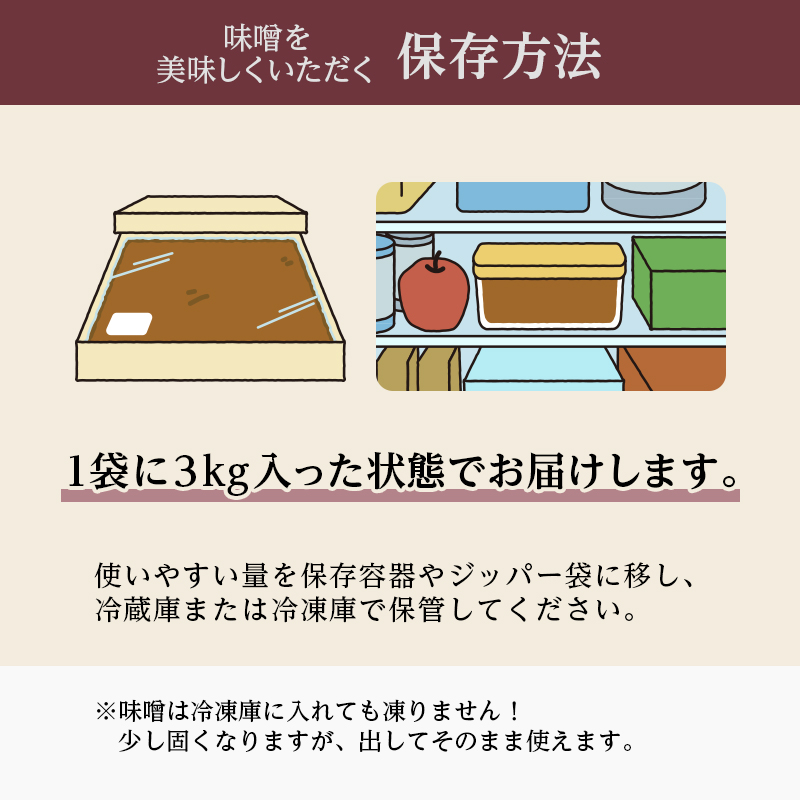 滋賀県豊郷町のふるさと納税 味噌 びわこみそ 3kg 無添加 調味料 みそ 発酵食品 米みそ 麹 大豆 手造り