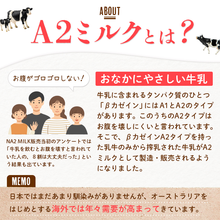 なかしべつ牛乳プレミアム NA2 MILK 1L×6本【14018】 / 北海道