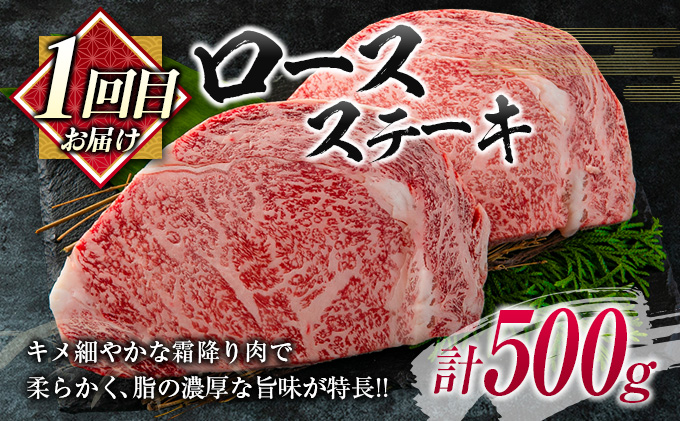 宮崎県日南市のふるさと納税 数量限定 3か月 お楽しみ 隔月 定期便 宮崎牛 ステーキ ロース モモ ミスジ 食べ比べ セット 総重量1.6kg以上 肉 牛 牛肉 国産 食品 おかず 焼肉 送料無料_HF4-23