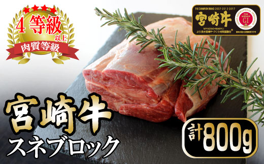 宮崎県串間市のふるさと納税 KU045 ＜宮崎牛＞スネブロック（800ｇ）美味しい牛肉をご家庭で