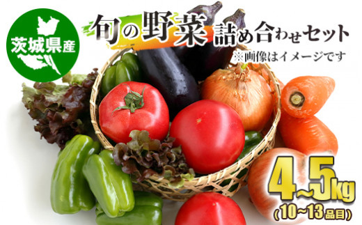 【茨城県守谷市】旬の野菜詰め合わせセット 10〜13品目 約4〜5kg