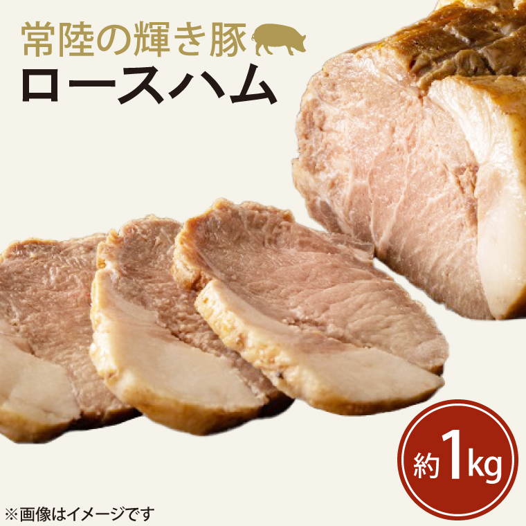 【茨城県行方市】FQ-2-1 常陸の輝き豚ロースハム 約1kg