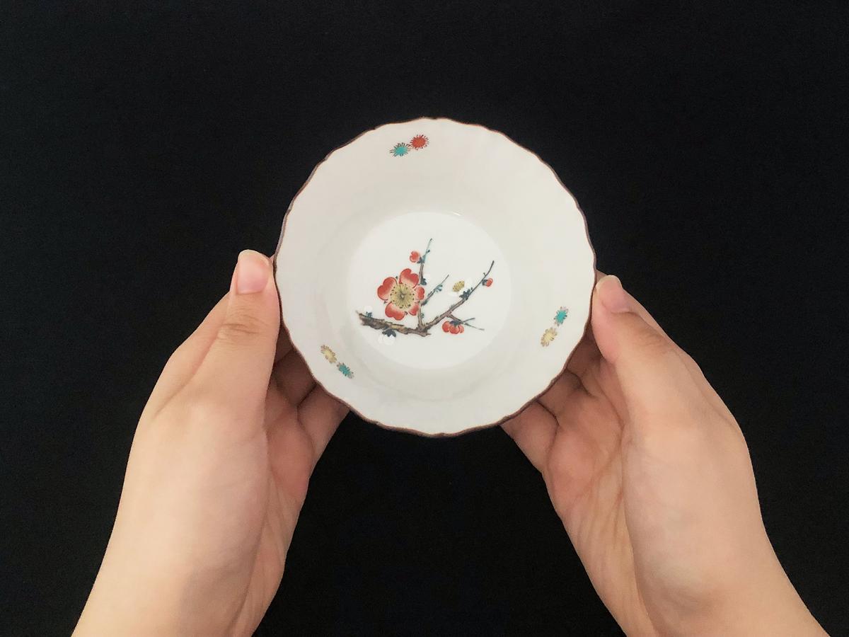 A907-3/勲 造/花草文銘々皿5客/小鉢/向付/絵変わり/飾皿/ A907-3/勲 造/花草文銘々皿5客/小鉢/向付/絵変わり/飾皿/