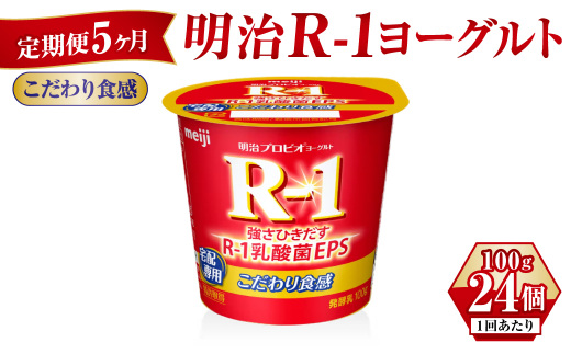 【茨城県守谷市】【定期便 5ヶ月】R-1ヨーグルトこだわり食感 100g×24個