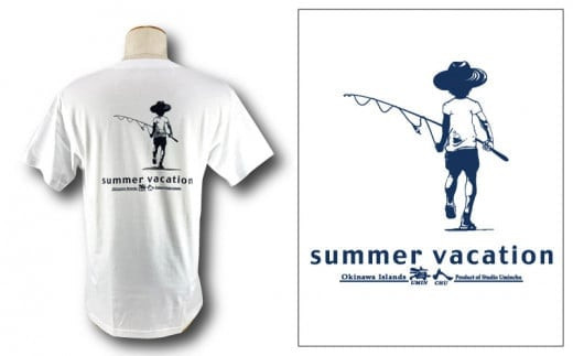 【沖縄県うるま市】【海人工房】海想TシャツXLサイズ×ホワイト