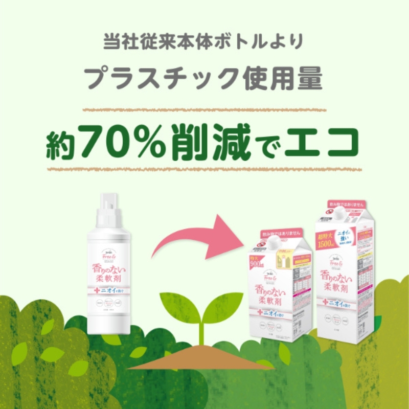 兵庫県加東市のふるさと納税 ファーファ フリー& 柔軟剤 無香料 詰替 4個セット[ フリーアンド 日用品 洗濯 衣類用洗剤 ランドリー エコ ]