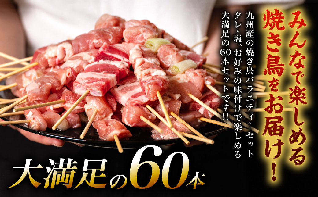 熊本県八代市のふるさと納税 九州産 焼き鳥 セット 60本 やきとり BBQ