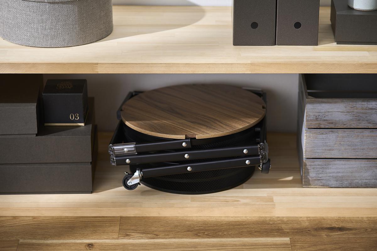 アイリスオーヤマ キッチンワゴン角型3段 マルチワゴン 黒 キッチン