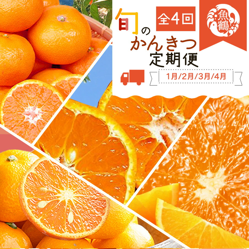 【和歌山県有田郡湯浅町】G60-T31_【定期便 全4回】紀州和歌山産旬の柑橘セット(みかん・ポンカン・清見・なつみ)
