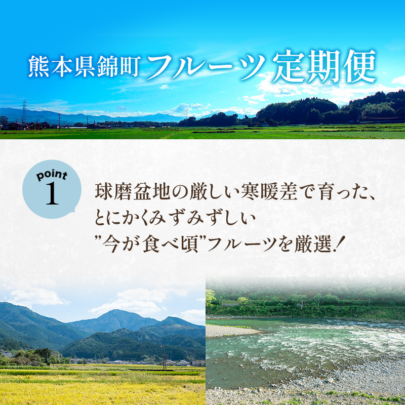 熊本県錦町のふるさと納税 定期便 2回 先行予約 【 桃 白桃 7月頃 梨 9月頃 】白鳳 特製桃源郷錦 約1kg、清流錦梨 約5kg もも モモ なし フルーツ 果物 デザート お楽しみ 2025年発送 配送不可:離島