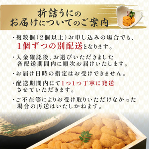北海道登別市のふるさと納税 うに 冷凍 エゾバフンウニ 折詰 100g 登りうに | ふるさと納税 うに 雲丹 海鮮 ウニ 生ウニ エゾバフンウニ 折り詰め ギフト 北海道 登別 ふるさと 人気 ランキング 送料無料