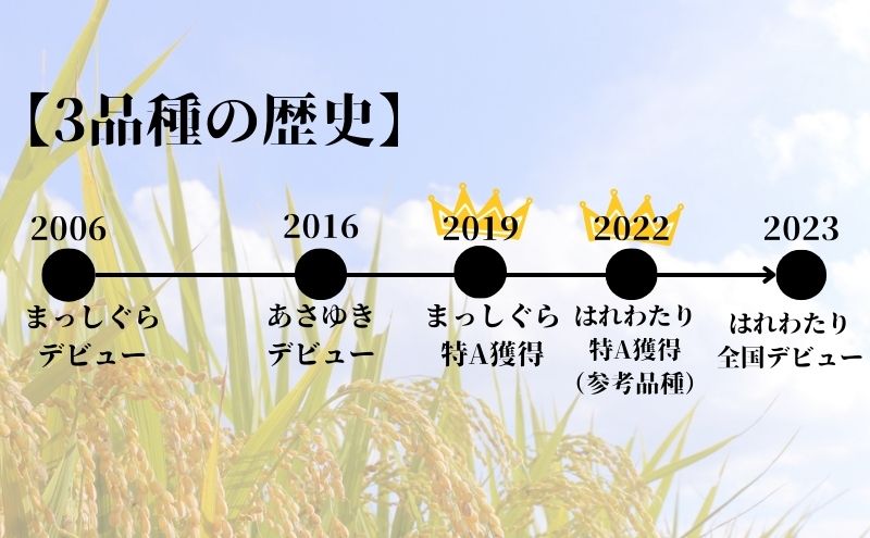 令和6年産 新米 先行予約】あさゆき・はれわたり(白米)各5kg計10kg