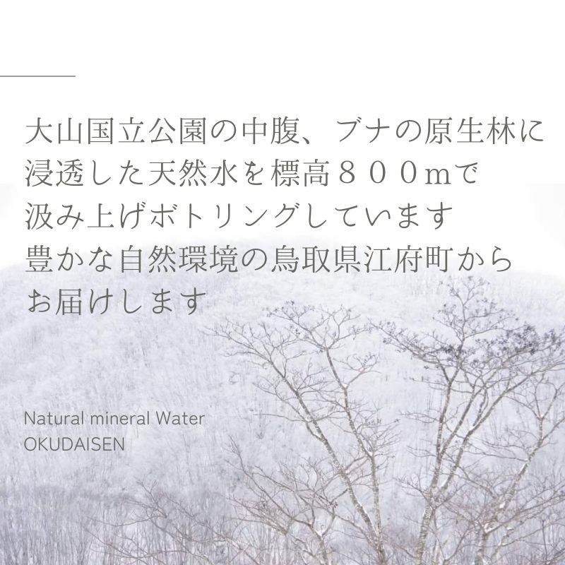 鳥取県江府町のふるさと納税 天然水奥大山 2リットル 1箱(6本入り) ミネラルウォーター 軟水 ペットボトル 2L 水工場ヨーデル みず PET 0532