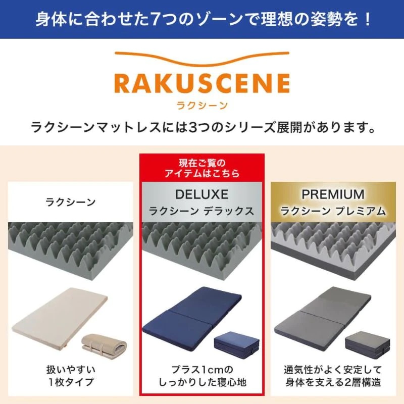 山梨県市川三郷町のふるさと納税 【昭和西川】ラクシーン デラックス マットレス シングル[5839-2054]