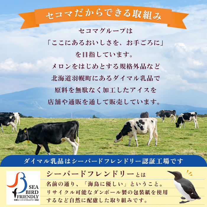 北海道羽幌町のふるさと納税 【Secoma】北海道アイスクリーム（バニラ12個セット）【01101】