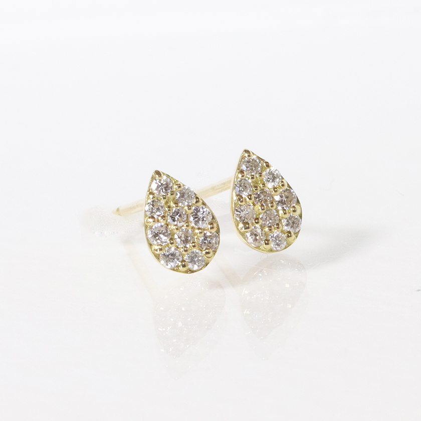 早割 リフト券 K18 しずくダイヤモンドピアス 0.20ct BQ-82 / 山梨県甲斐市 アクセサリー