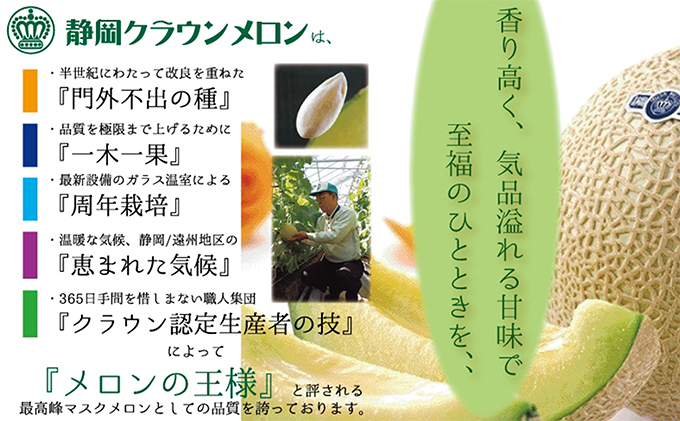 静岡県浜松市のふるさと納税 メロン クラウンメロン 山等級 1.3kg 1玉 フルーツ 果物 くだもの 高級フルーツ 高級果物 季節のフルーツ 季節の果物 旬のフルーツ 旬の果物 マスクメロン 青肉 めろん 静岡メロン 静岡 静岡県 浜松市 【配送不可：離島】