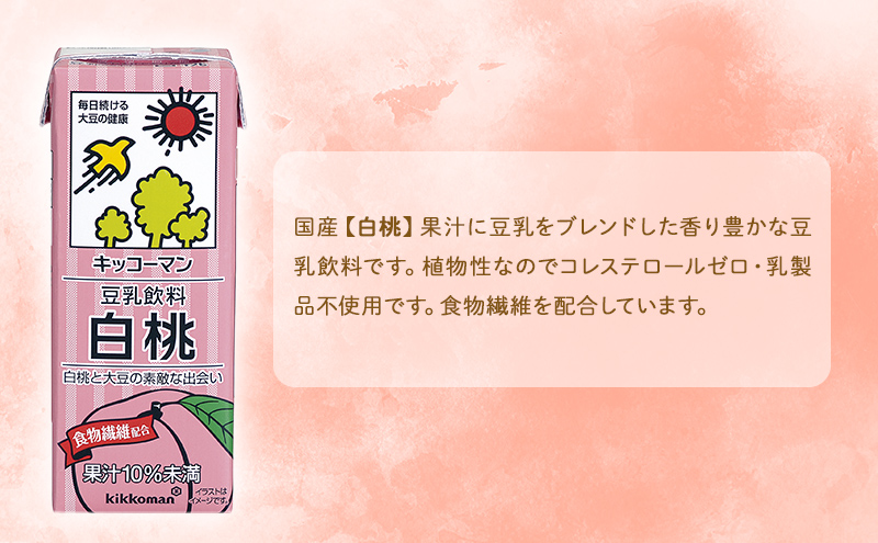 岐阜県瑞穂市のふるさと納税 キッコーマン 【夏季限定】豆乳フルーツセット200ml×3ケース 54本セット