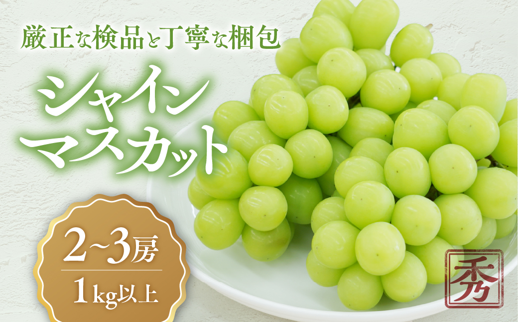 シャインマスカット「こだわり」１kg以上　