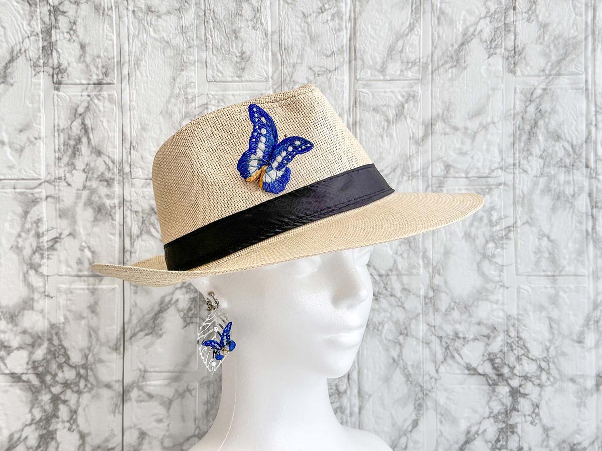 アンティーク フランス カワラナデシコと蝶の立体手刺繍 スカラップリネンランナー 長方形)(特大)(ナプキン12枚付)フランス アンティーク コットン