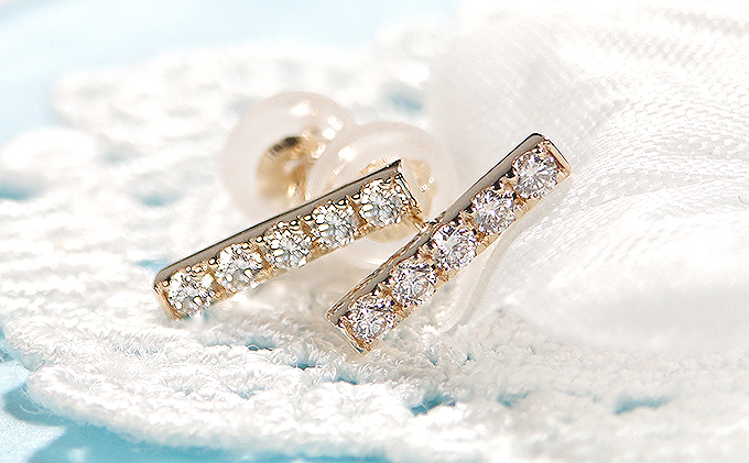 K18YG total0.20ct ダイヤモンド ピアス K18YG total0.20ct ダイヤモンド ピアス