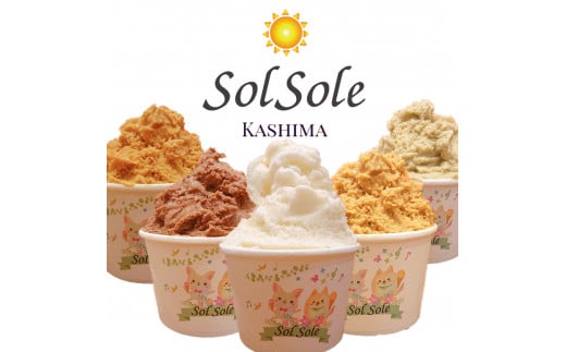 Sol soleのジェラート6種 6個入り 無添加　ジェラート スイーツ デザート 鹿嶋市　アイス 送料無料（KBM-1）