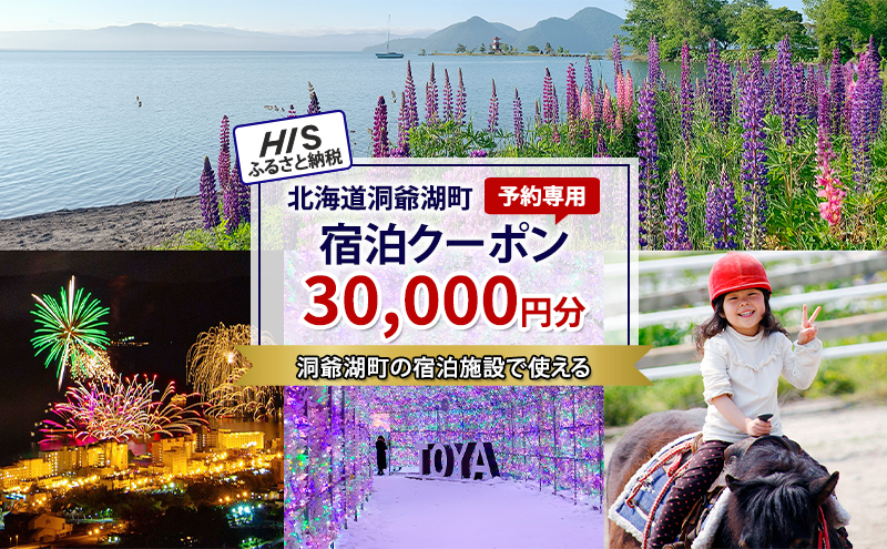 【北海道洞爺湖町】HISふるさと納税宿泊予約専用クーポン(北海道洞爺湖町)【30,000円分】 宿泊 ホテル 観光