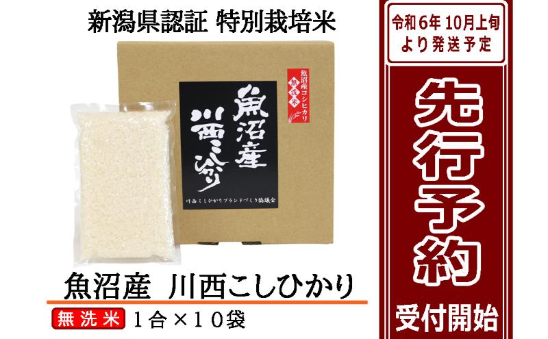 先行予約】【無洗米】魚沼産川西こしひかり1合×10袋 新潟県認証特別栽培米 令和6年度米＜令和6年10月上旬～発送予定＞（新潟県十日町市） |  ふるさと納税サイト「ふるさとプレミアム」