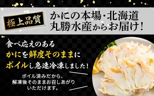 北海道登別市のふるさと納税 量が選べる！本ズワイガニ 肩肉 1kg（1000g） カニ用フォーク付き！