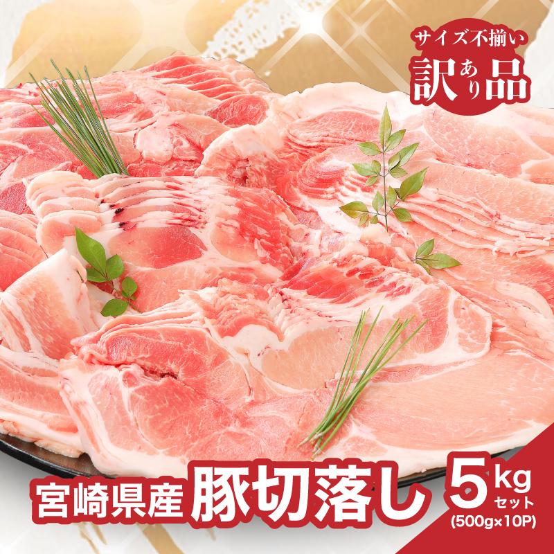 【訳あり】宮崎県産豚切り落とし5kg(50