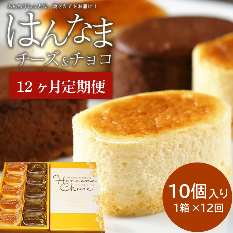 【茨城県行方市】H-32 【12回定期便】はんなまチーズ5個・はんなまちょこ5個