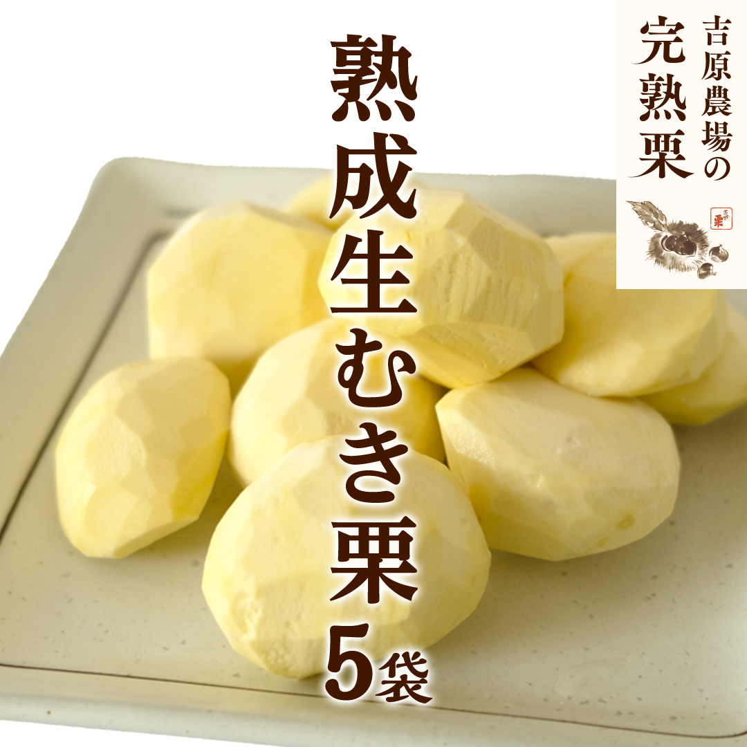 茨城県筑西市のふるさと納税 【 吉原農場 の 完熟栗 】 熟成 生むき栗 5袋 ( 120g × 5袋 ) 完熟 栗 くり クリ 栗ごはん 贈答 ギフト 果物 フルーツ 数量限定 旬 秋 冬 正月 おせち [CX003ci]