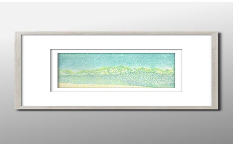 絵画 インテリア　絵　額付 (白) 油絵　F4-272023　風景　雪国　はざ木 image.jpg?1724199124