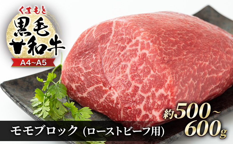 訳あり A4～A5 くまもと 黒毛和牛 モモ ブロック ( ローストビーフ用等 ) 約500g～600g 肉 お肉 ※配送不可：離島