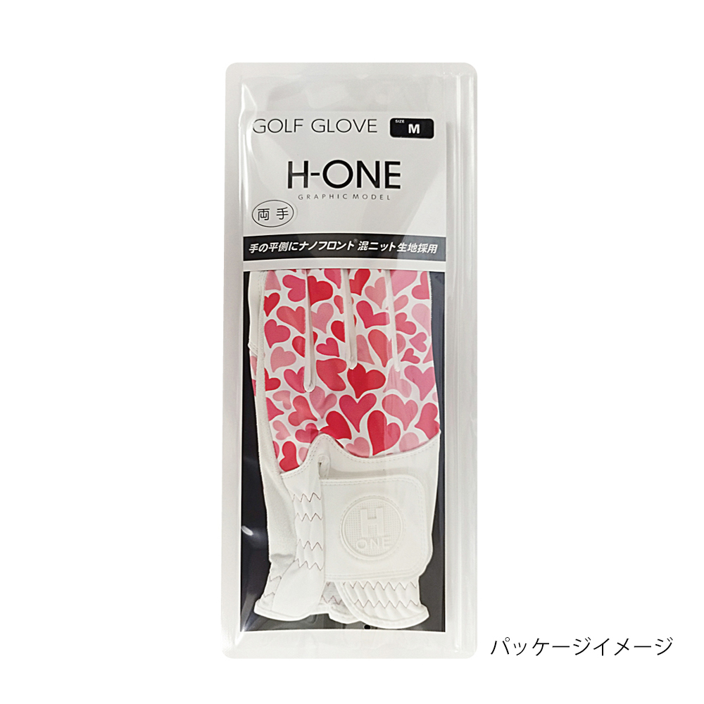 【オープニング大セール】 ゴルフ用手袋（レディース両手用）H-ONE Graphic (エイチ-ワン ラウンド用品・アクセサリー