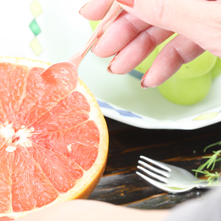 SV925製 オリジナルロゴ入り 果物 スプーン & フォーク 2点 セット