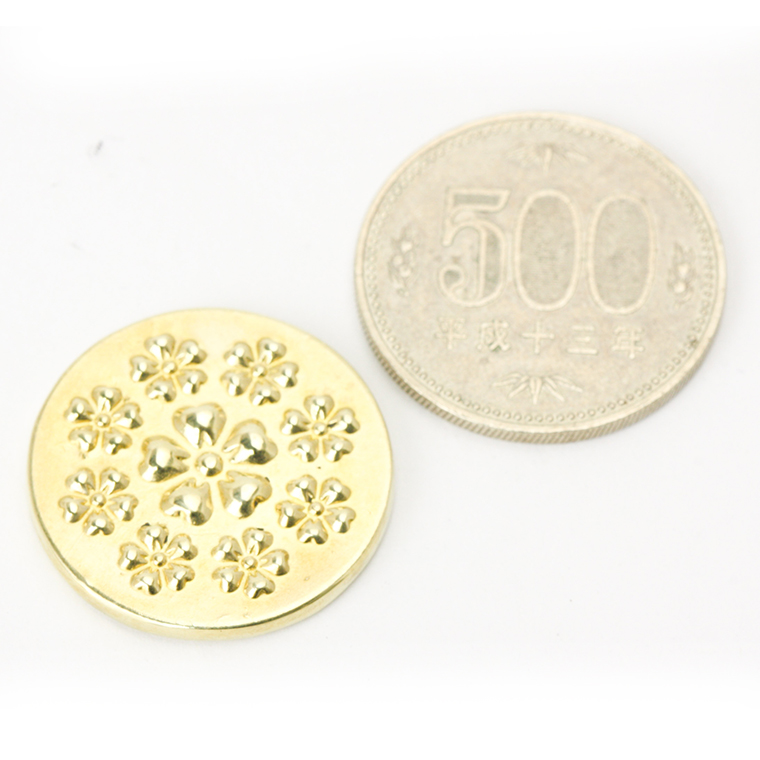 桜満開のキャラクターのゴルフマーカー 真鍮製 ゴルフマーカー