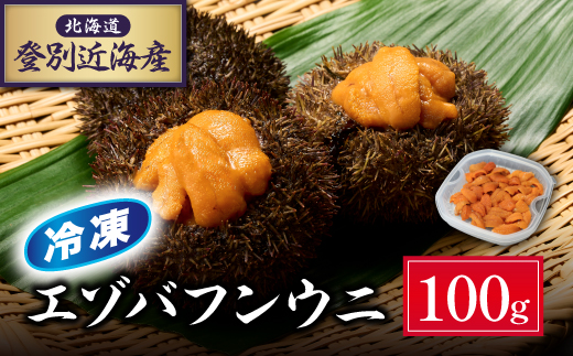 北海道登別近海産エゾバフンウニ（冷凍パック）100g