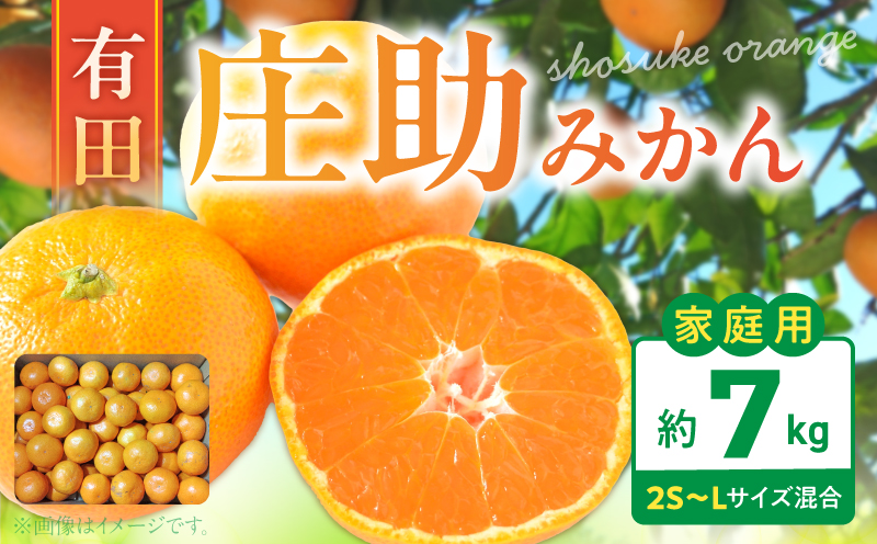 BK6014_Y_【直営限定】有田 庄助みかん 7kg【家庭用 サイズ混合
